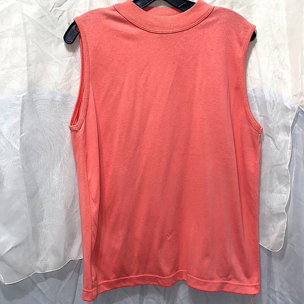 Simply Basic Salmon Polyester/Cotton Tank Sz Xl - image 1